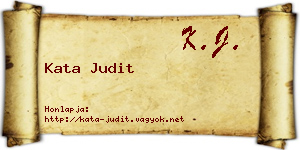 Kata Judit névjegykártya